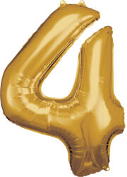  Gold, Arany óriás szám fólia lufi 4-es, 86*66 cm (DPA9906269) - oliviashop