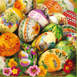  Húsvét Painted Eggs szalvéta 20 db-os 33x33 cm (PKK010215) - oliviashop