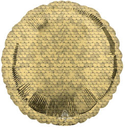  Gold, Arany flitter mintás fólia lufi 43 cm (DPA4219901)
