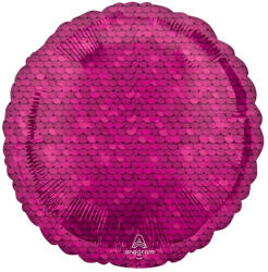  Rózsaszín flitter mintás fólia lufi 43 cm (DPA4219801)