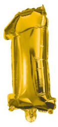  Gold, Arany mini 1-es szám fólia lufi 33 cm (PNN89642)