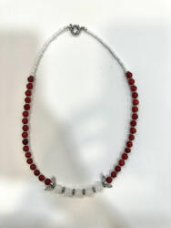  Angyali Harmónia - Kristály és roppantott gyöngy nyaklánc (JJNY26)