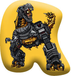  Transformers Yellow formapárna, díszpárna 40x37 cm Velúr (CBX241025TRA)