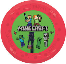  Minecraft Party micro prémium műanyag lapostányér 4 db-os szett 21 cm (PNN96756)