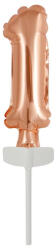  Rose Gold 1-es szám fólia lufi tortára 13 cm (DPA9912695)