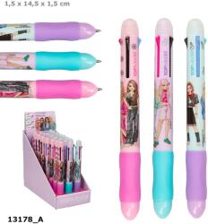  TOPModel Radírozható 4 Színű Zseléstoll, Kék toll, lila gumival