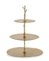Bizzotto Platou supraetajat metal auriu Indhur 35x31.5x45 cm (0187073) Tava