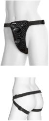  Vac-U-Lock Double Penetration Velvet Harness