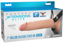  Silicone Hollow Strap-on - Dual Density, 18cm