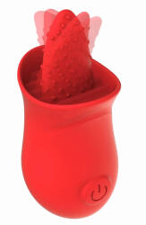  Cuki piros lefetyelő szilikon nyelv, akkus - titkossexshop