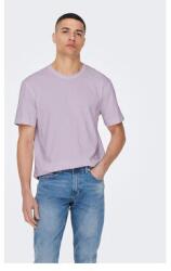 Only & Sons Férfi póló, Only & Sons, 301847489, Biopamut, M, Lila (0000301847489_M)