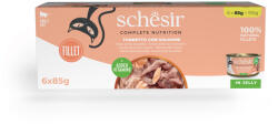 Schesir 6x85g Schesir Complete Nutrition Filet tonhal & lazac aszpikban nedves macskatáp