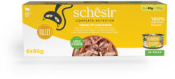 Schesir 6x85g Schesir Complete Nutrition Filet tonhal & surimi aszpikban nedves macskatáp