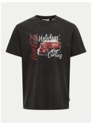 Only & Sons Férfi póló, Only & Sons, 304493485, Pamut, L INTL, Fekete (0000304493485_L)