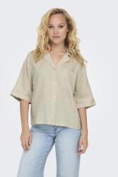 ONLY Only, Lentartalmú bő fazonú ing, Khaki, S (15314215-MOONBEAM-S)