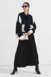 Only Only, Nyitott kardigán kontrasztos öltésekkel, Fehér, Fekete, Kék, M (15331399-BLACK-CLOUD-DANCER-SODALITE-BLUE-M)