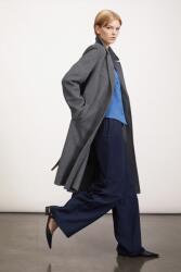 Motivi Motivi, Gyapjúkeverék kabát húzózsinóros derekú, sötétszürke melange, 38 (0042Q007NQ-13-38)