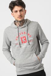 ONLY & SONS Only & Sons, Lenny kapucnis pulóver kenguruzsebbel és logómintával, Melange világosszürke, L (22028594-LIGHT-GREY-MELANGE-L)