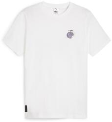 PUMA Puma, Kerek nyakú pamutpóló, Fehér, 2XL (624665-02-XXL)