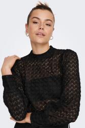 Jacqueline de Yong JdY, Puffos ujjú enyhén áttetsző felső, Fekete, M (15268408-BLACK-M)