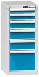 POLAK Fiókos szekrény ZL4, 442 x 600 x 990 mm, szürkéskék