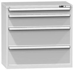 POLAK Fiókos szekrény ZC5, 1037 x 600 x 990 mm, szürkésszürke