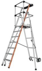 Tubesca-Comabi Veloce mobil alumínium munkaállvány, 7 fokos