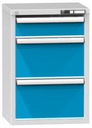 POLAK Fiókos szekrény ZN3, 578 x 464 x 840 mm, szürkéskék