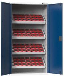 POLAK NC szekrény csuklós ajtókkal 54x27D felszereléssel, 3-as variáció, szürke-sötétkék