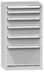 POLAK Fiókos szekrény ZN4, 578 x 464 x 990 mm, szürkésszürke