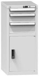 POLAK Fiókos szekrény ZL2, 442 x 600 x 990 mm, szürkésszürke
