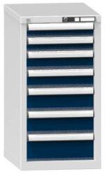 POLAK Fiókos szekrény ZL5, 442 x 600 x 840 mm, szürke-sötétkék