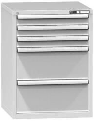 POLAK Fiókos szekrény ZB3, 731 x 753 x 990 mm, szürkésszürke