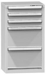 POLAK Fiókos szekrény ZN3, 578 x 464 x 990 mm, szürkésszürke