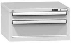 POLAK Fiókos szekrény ZB2, 731 x 753 x 390 mm, szürkésszürke