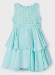 Mayoral Mayoral, Réteges ruha hímzett virágos részletekkel, Türkiz, 92 CM (3912-074-2Y)
