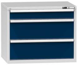 POLAK Műhely fiókos szekrény ZG, 3 fiók, 840 x 1037 x 753 mm, szürke/sötétkék