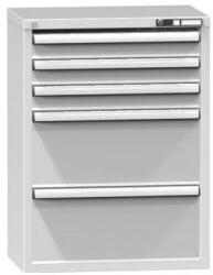 POLAK Fiókos szekrény ZP3, 731 x 464 x 990 mm, szürkésszürke