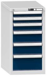 POLAK Fiókos szekrény ZH6, 442 x 753 x 840 mm, szürke-sötétkék