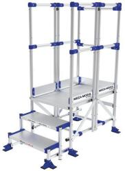 Tubesca-Comabi Meca Modul munkaállvány, 3 korláttal, 3 fokos, pallóhossz: 1 m