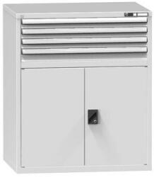 POLAK Fiókos szekrény ZG6, 1037 x 753 x 1215 mm, szürkésszürke