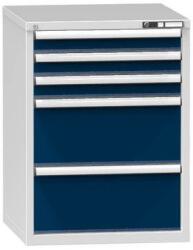 POLAK Fiókos szekrény ZB3, 731 x 753 x 990 mm, szürke-sötétkék