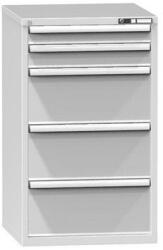 POLAK Fiókos szekrény ZB3, 731 x 753 x 1215 mm, szürkésszürke