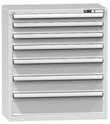 POLAK Fiókos szekrény ZR6, 884 x 464 x 990 mm, szürkésszürke