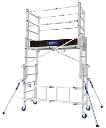 Tubesca-Comabi Z-Tower alumínium gurulóállvány, pallóhossz: 1, 3 m, munkamagasság: 3, 8 m