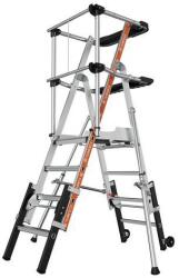 Tubesca-Comabi Raptorscopic állítható alumínium munkaállvány, két polccal, 3-4 fokos