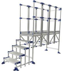 Tubesca-Comabi Meca Modul munkaállvány, 3 korláttal, 5 fokos, pallóhossz: 2 m