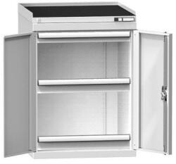 POLAK Gépszekrény ZDS3, 3 fiókos, 1010 x 731 x 620 mm, szürke/szürke