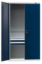 POLAK Szerszámszekrény SK1-003, 1044 x 625 x 1950 mm, szürke-sötétkék