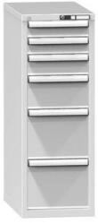 POLAK Fiókos szekrény ZH5, 442 x 753 x 1215 mm, szürkésszürke